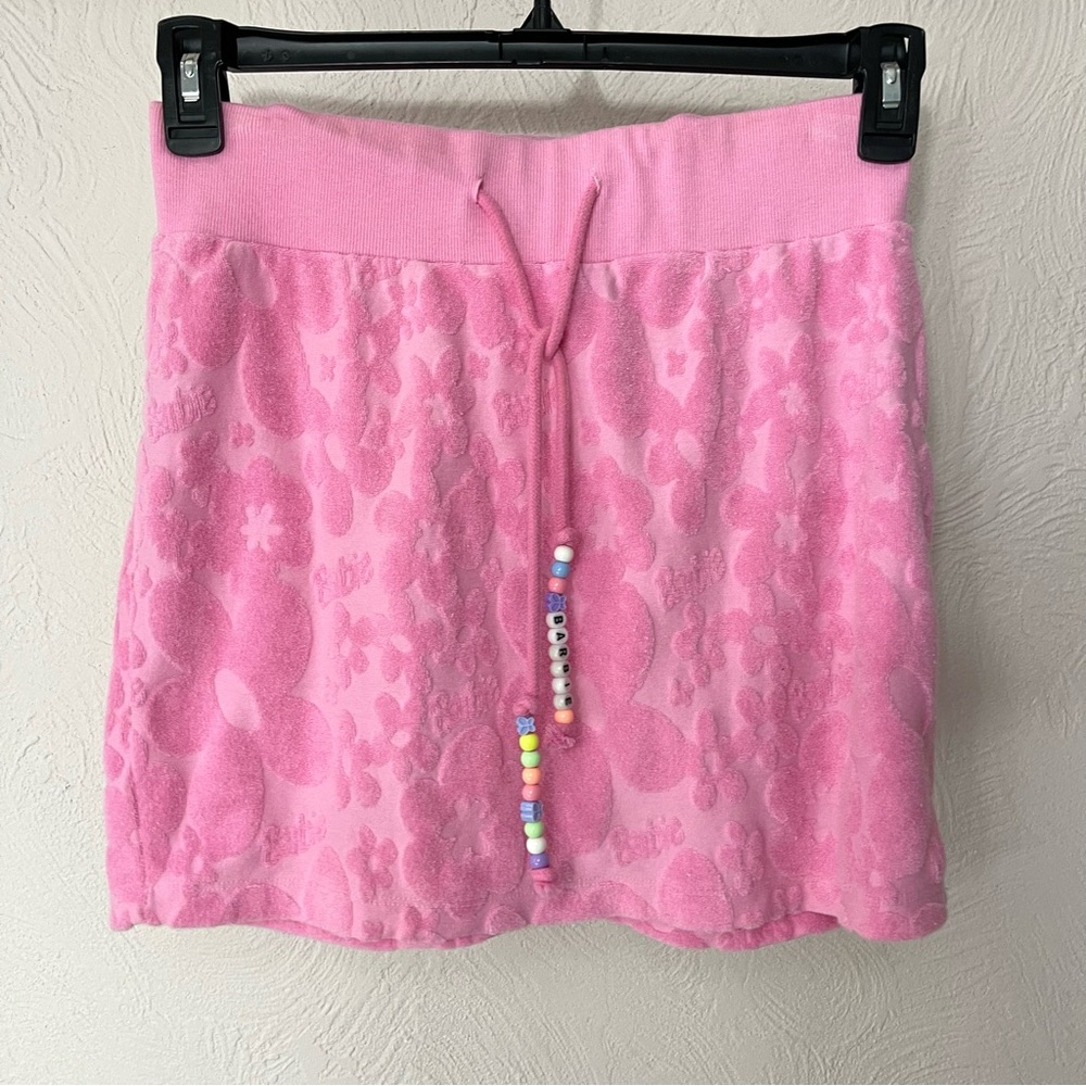 Forever 21 x Barbie Collaboration Pink Mini Skirt A-Line Tie Front